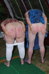 Dani Loveday and Sandy are caned